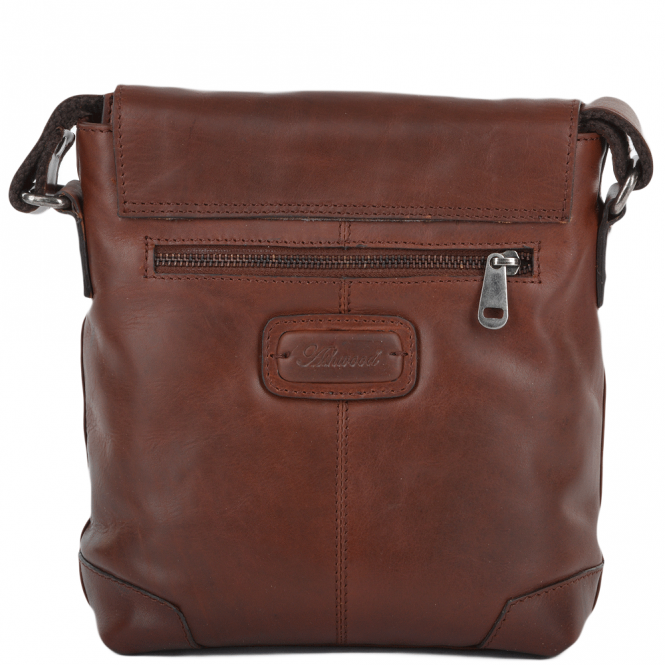 Ashwood Leather Mens 3 Pocket Luxury Small Leather Flight Bag Tan : Jack