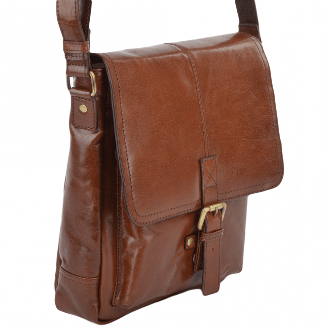 Ashwood Leather Mens A4 Ipad Pocket Leather Messenger Bag Chestnut/vt : Benjamin