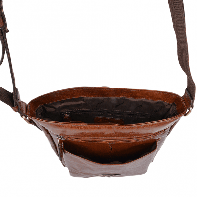 Ashwood Leather Mens A4 Ipad Pocket Leather Messenger Bag Chestnut/vt : Benjamin