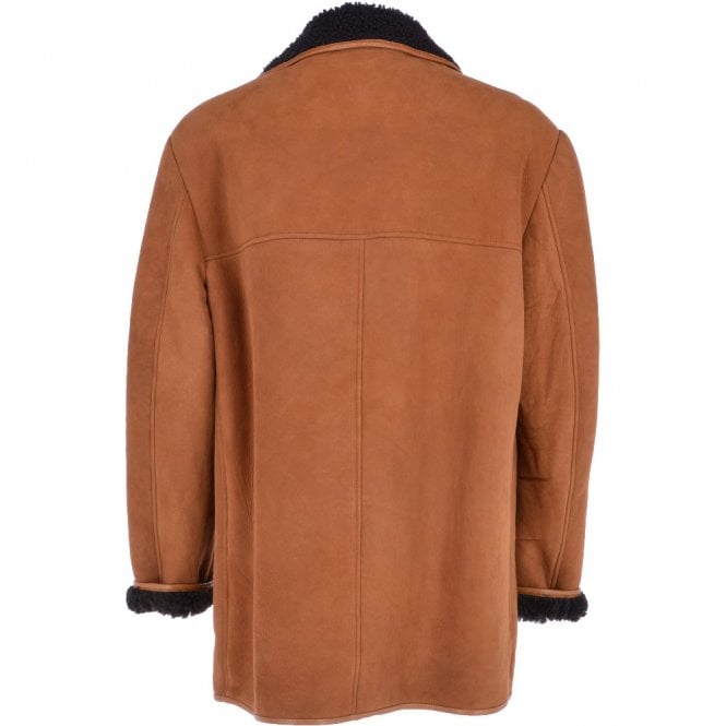 Ashwood Leather Mens Classic Sheepskin Coat Whisky/black: Churchill