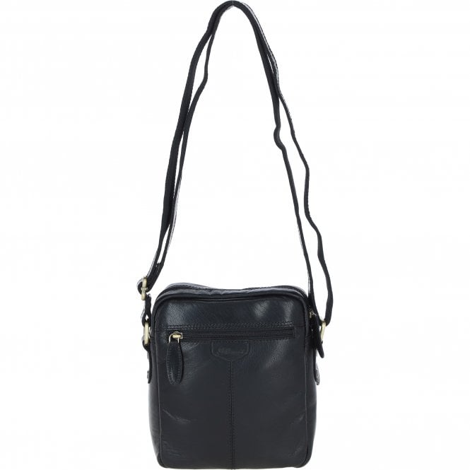 Ashwood Leather Mens Elegant Ashwood Leather Messenger Bag Black: T-79