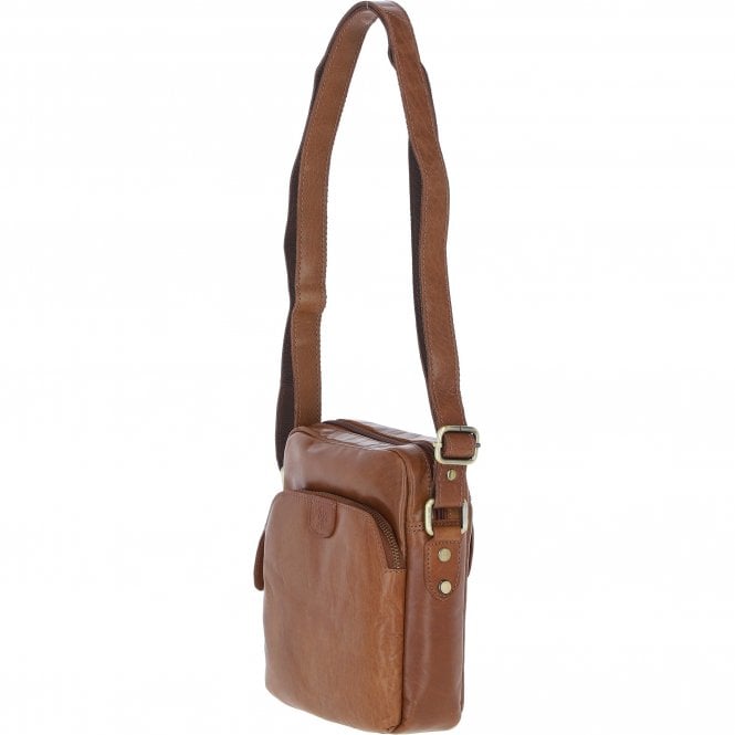Ashwood Leather Mens Elegant Ashwood Leather Messenger Bag Honey: T-79