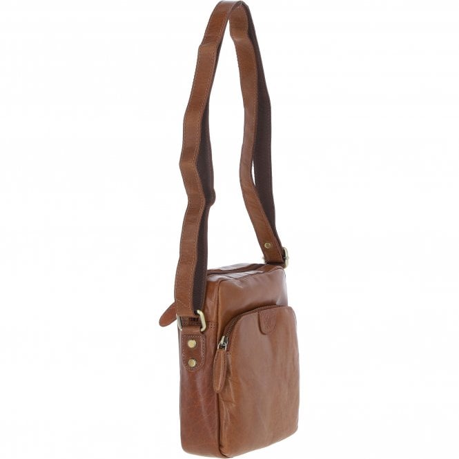 Ashwood Leather Mens Elegant Ashwood Leather Messenger Bag Honey: T-79