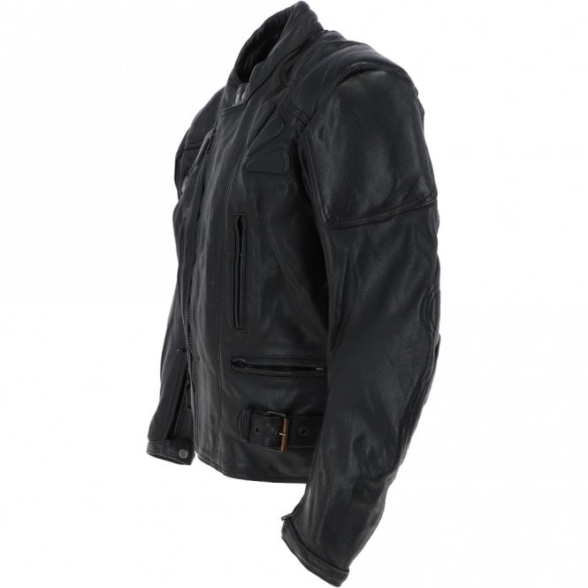 Ashwood Leather Mens Fashion Cowhide Leather Jacket Black : Rocco