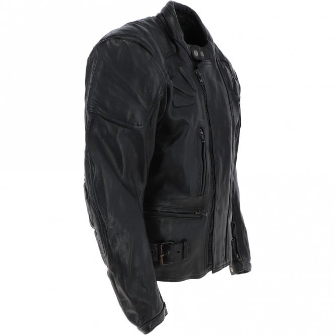 Ashwood Leather Mens Fashion Cowhide Leather Jacket Black : Rocco