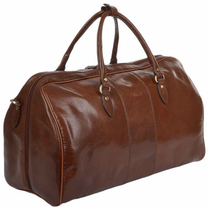 Ashwood Leather Mens Large Leather Weekend Holdall Chestnut/vt : Charles
