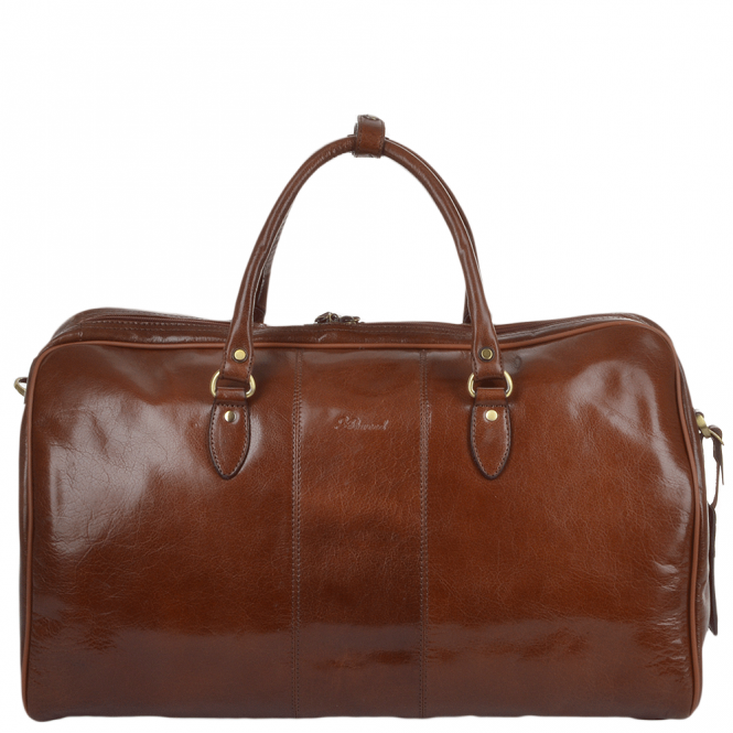 ashwood leather Mens Large Leather Weekend Holdall Chestnut/vt : Charles
