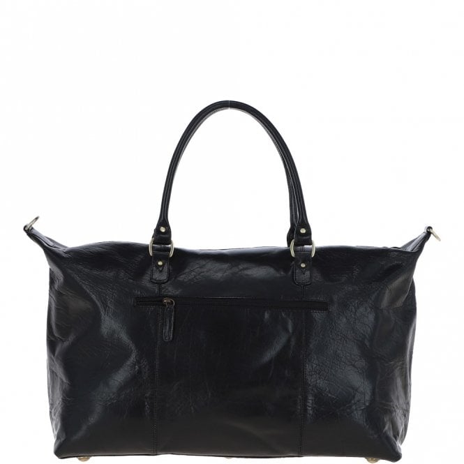 Ashwood Leather Mens Large Travel Holdall Black: Johnny
