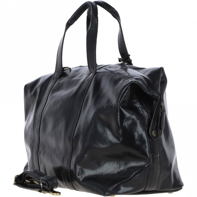 Ashwood Leather Mens Large Travel Holdall Black : Paddington