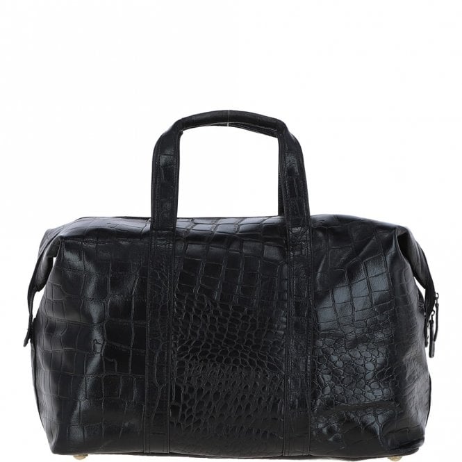 Ashwood Leather Mens Large Travel Holdall Blk/croc : Paddington