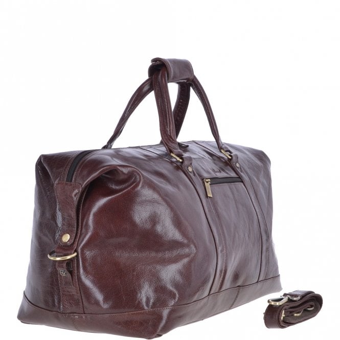 Ashwood Leather Mens Large Travel Holdall Cognac/vt : 2070