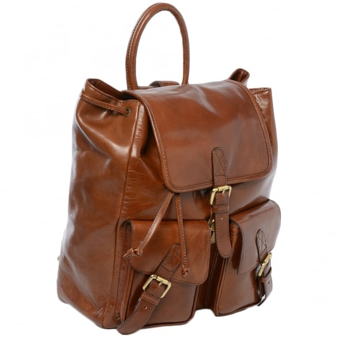 Ashwood Leather Mens Leather Backpack - Rucksack Chestnut