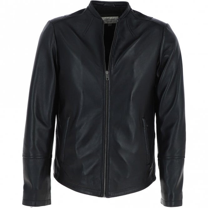 ashwood leather Mens Leather Biker Jacket Black: BR FONS-1