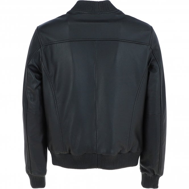 Ashwood Leather Mens Leather Bomber Jacket Black : 2436