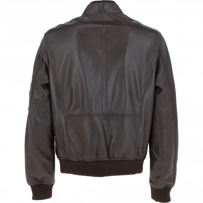 Ashwood Leather Mens Leather Bomber Jacket Nevada: Oscar Bomber