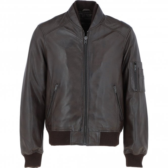 ashwood leather Mens Leather Bomber Jacket Nevada: Oscar Bomber