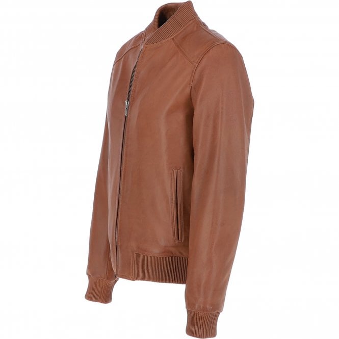 Ashwood Leather Mens Leather Bomber Jacket Tan : 2436