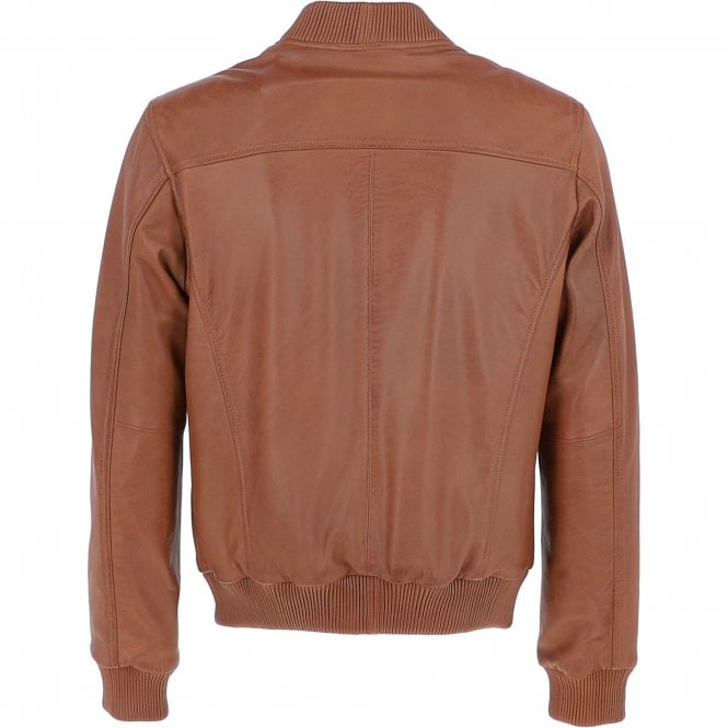 Ashwood Leather Mens Leather Bomber Jacket Tan : 2436