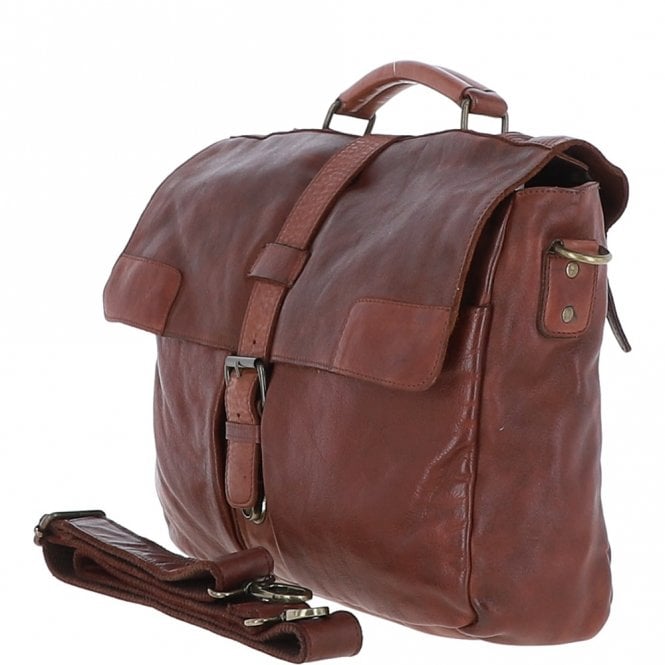 Ashwood Leather Mens Leather Briefcase Brandy : Doris