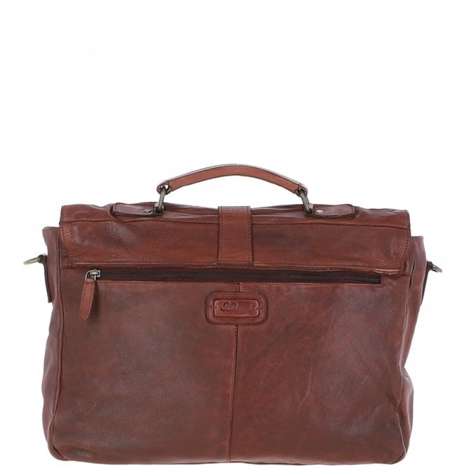 Ashwood Leather Mens Leather Briefcase Brandy : Doris