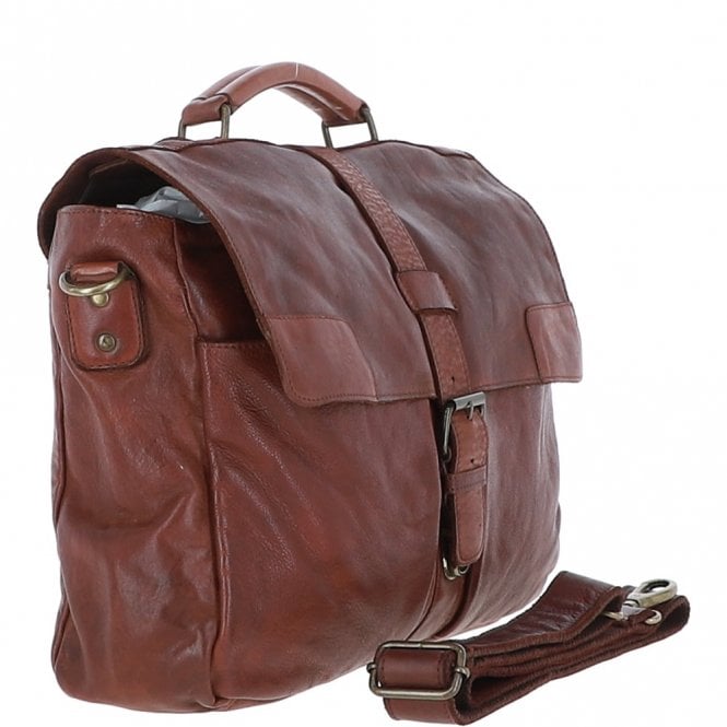 Ashwood Leather Mens Leather Briefcase Brandy : Doris