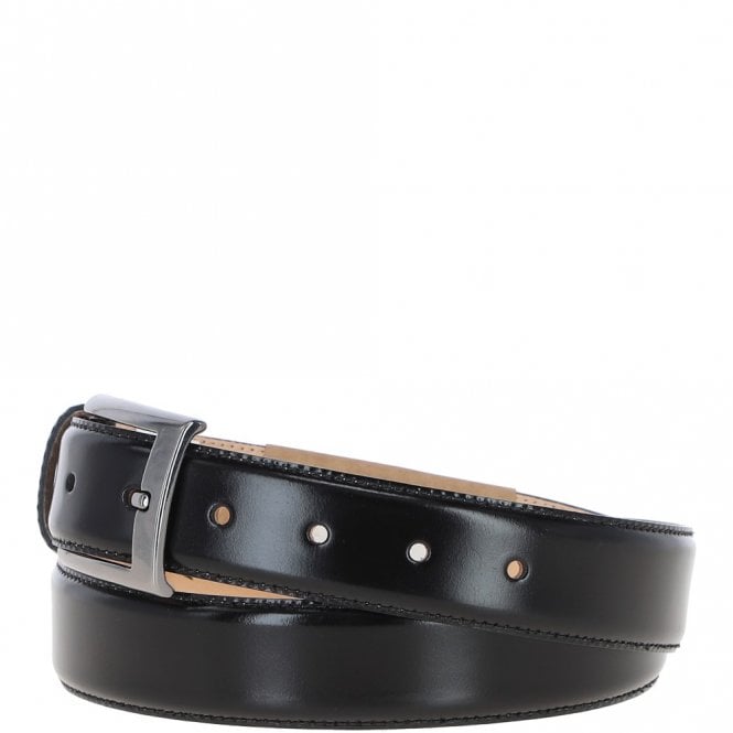 Ashwood Leather Mens Leather Chino Belt Black: MB-102