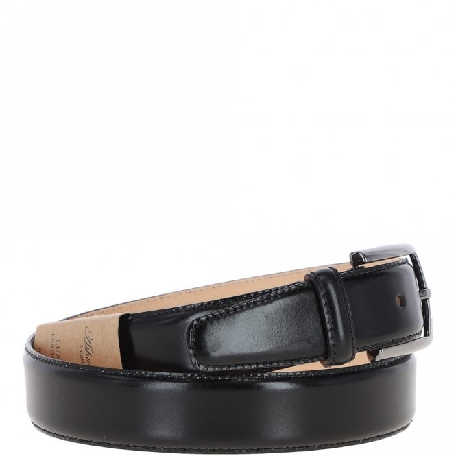 Ashwood Leather Mens Leather Chino Belt Black: MB-102