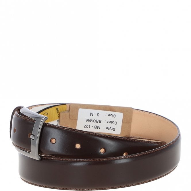 Ashwood Leather Mens Leather Chino Belt Brown: MB-102