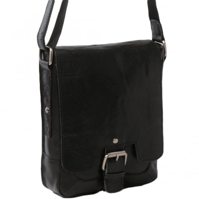 Ashwood Leather Mens Leather Flight Bag Black/crum : 8341