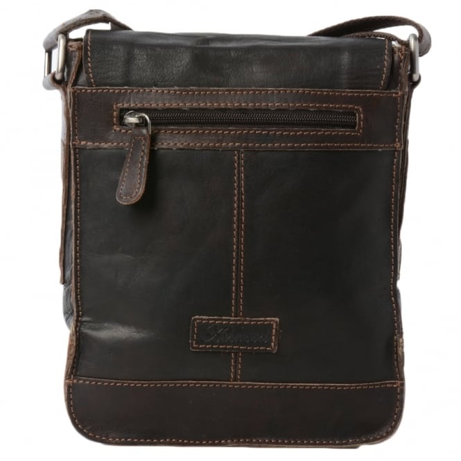 Ashwood Leather Mens Leather Flight Bag Brown/crum : 8341