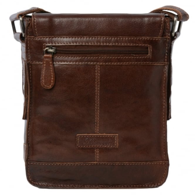 Ashwood Leather Mens Leather Flight Bag Tan/crum : 8341