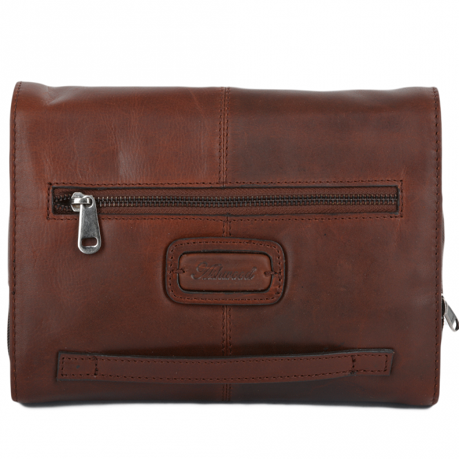 Ashwood Leather Mens Leather Hanging Toiletry Bag Tan : Phil