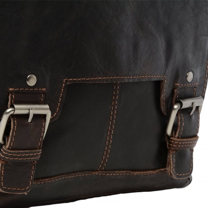 Ashwood Leather Mens Leather Ipad Messenger Bag Brown/crum : 8342