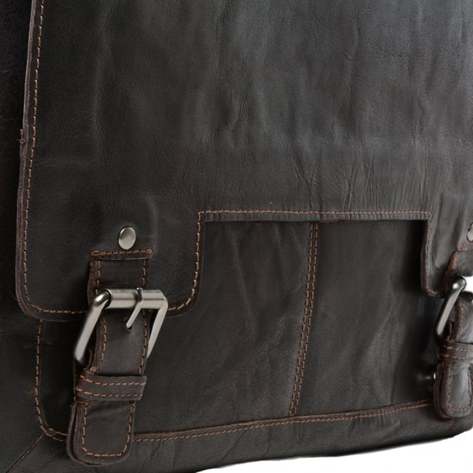 Ashwood Leather Mens Leather Laptop Messenger Bag Brown/crum : 8343