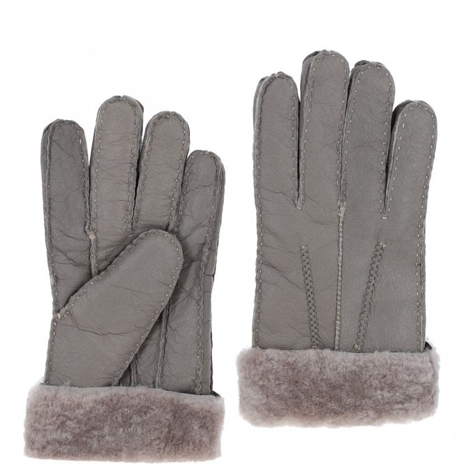 ashwood leather Mens Leather Sheepskin Gloves Grey: DB-905