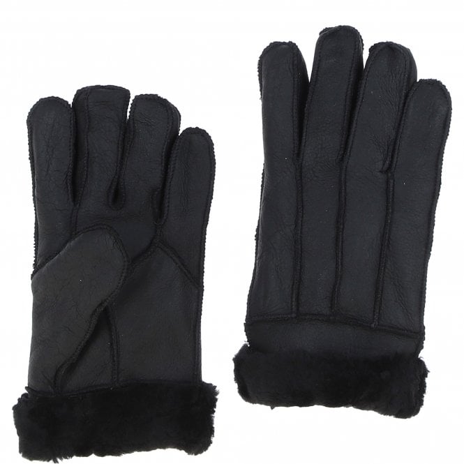 ashwood leather Mens Leather Sheepskin Gloves Nap Black: DB-709