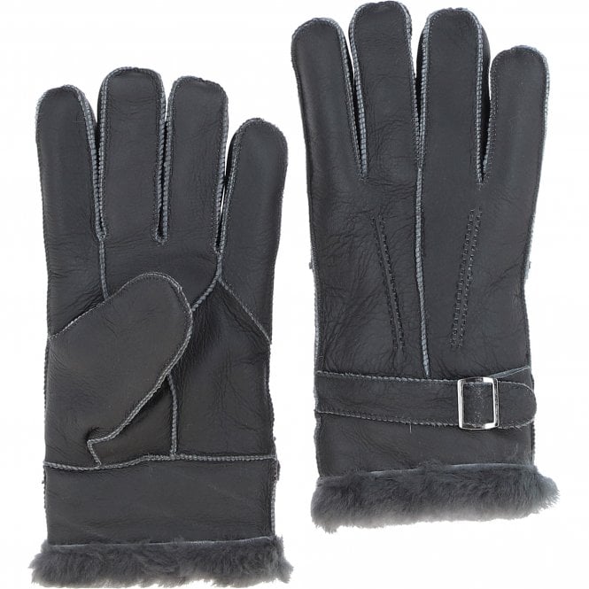 ashwood leather Mens Leather Sheepskin Gloves Nap Grey: DB-707