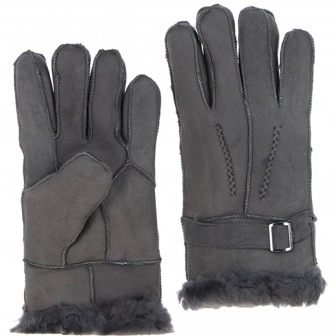 ashwood leather Mens Leather Sheepskin Gloves Taupe Grey: DB-707