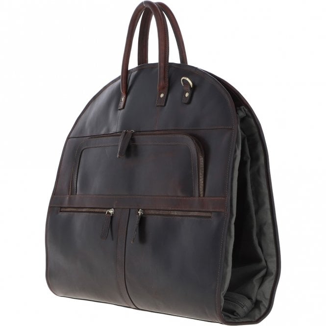 Ashwood Leather Mens Leather Suit Carrier Brown: K-50