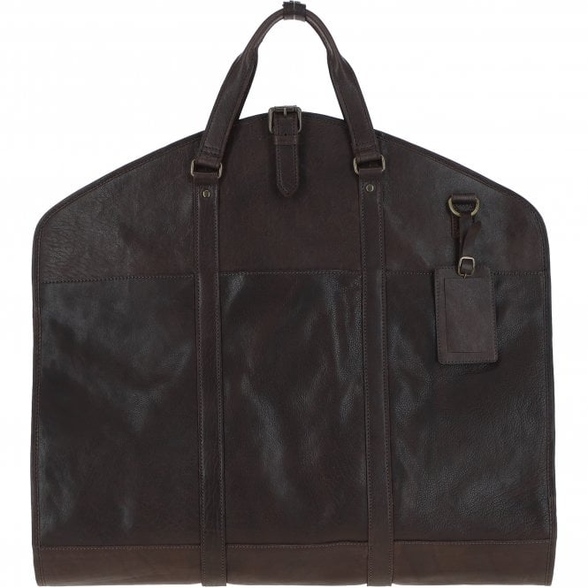 ashwood leather Mens Leather Suit Carrier Brown: Savile