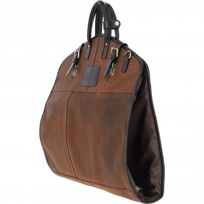 Ashwood Leather Mens Leather Suit Carrier Oily Brown : Curtis