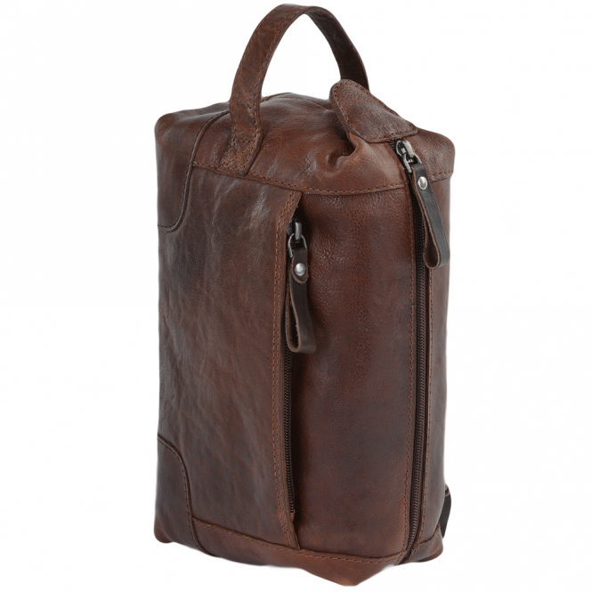 ashwood leather Mens Leather Wash Bag Tan/brown : 4557 ashwood leather Mens Leather Wash Bag Tan/brown : 4557