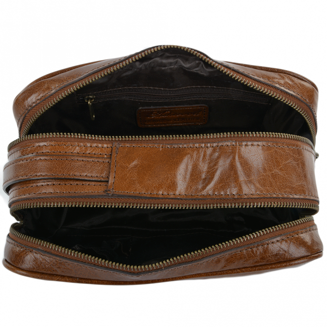 Ashwood Leather Mens Leather Washbag Chestnut/vt : 2012