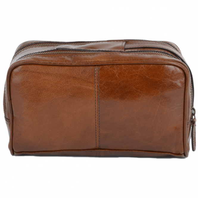 Ashwood Leather Mens Leather Washbag Chestnut/vt : 2012