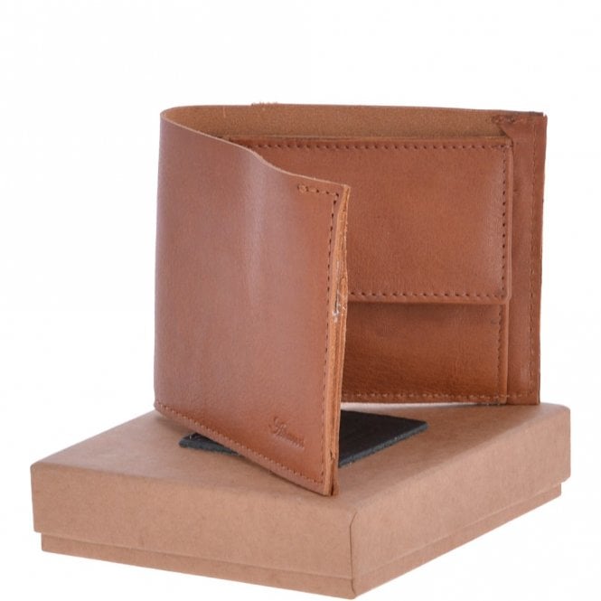 Ashwood Leather Mens Luxury 3 Card Note Leather Wallet With Coin Section Tan: 2003