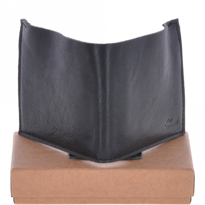 Ashwood Leather Mens Luxury 6 Card Note Leather Wallet Black : 2002