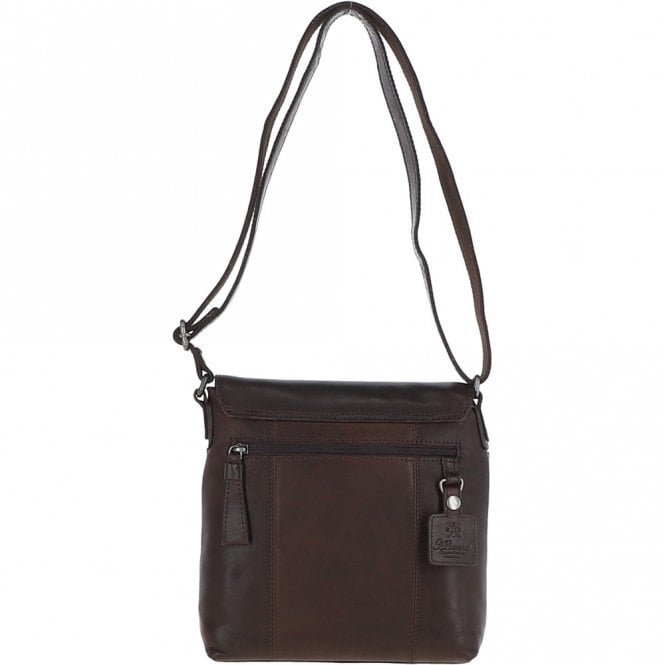 Ashwood Leather Mens Medium Waxy Leather Messenger Bag Brown: W-73