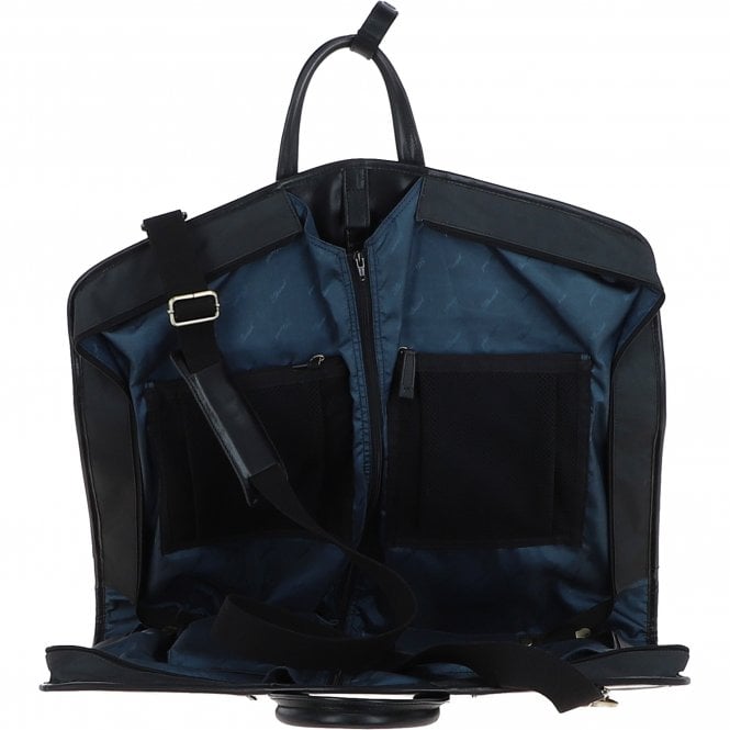 Ashwood Leather Mens Michigan Leather Suit Carrier Black: 8145