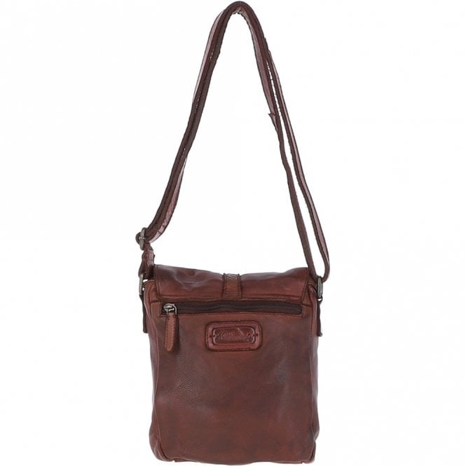 Ashwood Leather Mens Small Flight Body Bag Brandy : Agnes