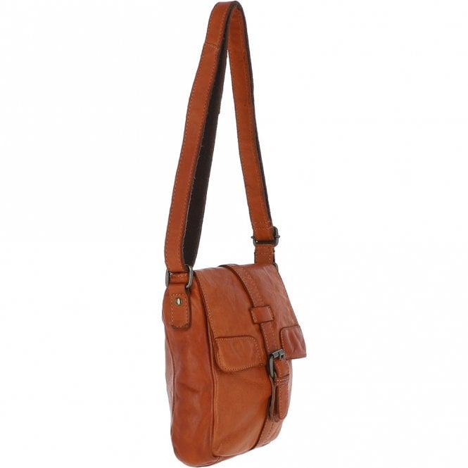 Ashwood Leather Mens Small Flight Body Bag Tan : Agnes